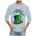 thumbnail image 2 of Weiqiqre Chemises pour Hommes Manches Trois-Quarts Motif Cœur de la Saint-Valentin Imprimé Décontracté Col Rond Chandail Tee Tops, 2 of 5