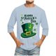 thumbnail image 1 of Camisetas de Manga Larga para Hombres, Día de San Patricio Impreso 3/4 Manga Camiseta de Fitness, Mezcla de Algodón Casual, 1 of 9