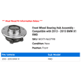 thumbnail image 2 of Front Wheel Bearing Hub Assembly - Compatible with 2013 - 2015 BMW X1 RWD 2014, 2 of 2