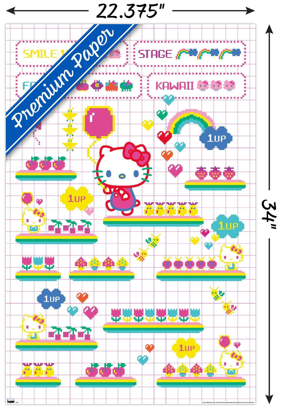 Hello Kitty - Arcade Wall Poster, 22.375" x 34"