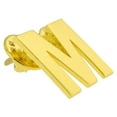 thumbnail image 2 of PinMart's Gold Plated Alphabet Letter M Lapel Pin, 2 of 3