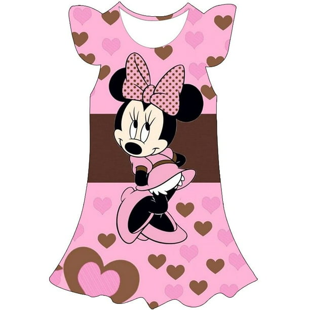 Vestido de princesa Minnie Mouse para niñas, traje de cumpleaños, vestidos para niñas, ropa de fiesta para niñas, talla kis 2 -10 Year12M Gao Jinjia LED