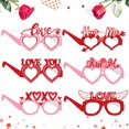 thumbnail image 1 of De papel para decoración de fiestas de San Valentín, gafas de amor, XOXO, corredor de fotos para fiestas de bodas, 1 of 4