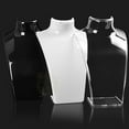 thumbnail image 6 of Thinsont Acrylic Mannequin Jewelry Holder Portable Shopping Mall Necklace Pendant Choker Display Stand Base Accessories Transparent 21cm, 6 of 6