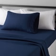 thumbnail image 1 of Lightweight Super Soft, Wrinkle-Free, Easy Care Microfiber 4-Piece Bed Sheet Set with 14-Inch Deep Pockets, Full, Bright White, Solid, 1 of 7