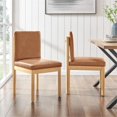 thumbnail image 3 of New Pacific Direct Melvin PU Dining Side Chair in Borneo Brown  (Set of 2), 3 of 13