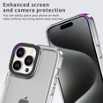 thumbnail image 4 of Allytech Crystal Clear Case for iPhone 15 Pro Max, [Support Wireless Charging] [Military Grade Protection], Ultra Slim Lightweight Anti-Yellowing Shockproof Cover Case - Black, 4 of 7