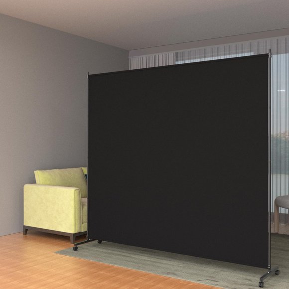 Divisor de ambientes VAMFUTRE de un solo panel con ruedas giratorias de 6 x 6 pies