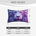 thumbnail image 4 of Lsque Cool Lion Head Pattern Pillow Case – Soft & Cozy Throw Pillow Cover, Hypoallergenic Cushion Case for Sleeping Women with Envelope Closure-16"x24", 4 of 6