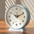 thumbnail image 1 of AYRELY® 11.5cm Analog Alarm Clock,Small Retro Desk Clock Battery Operated,Slient Metal Table Clock with Light for Living Room Decor,Bedroom,Bedside,Shelf (Light Blue), 1 of 7