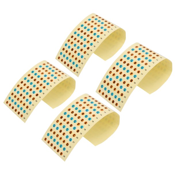 Pegatinas para diapasón de guitarra 4 piezas profesionales pegatinas de notas para diapasón de cuerdas para principiantes de guitarra para aprender notas escalas de acordes ANGGREK Otros