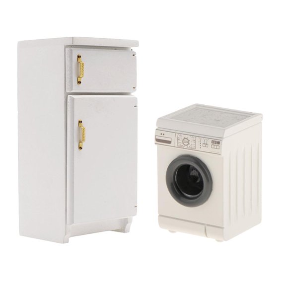 1:1 Miniature Refrigerator and Set, Exquisite Design, Perfect for Your Dollhouse Scene