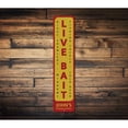 thumbnail image 1 of Live Bait Vertical Novelty Decor, Metal Wall Sign - 4x18 Inches, 1 of 4