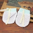 thumbnail image 4 of Fridja 1Pair Newborn Baby Cotton Gloves No Scratch Mittens For 0-6 Months Boys Girls, 4 of 6