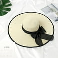 thumbnail image 2 of Women Wide Brim Straw Beach Hats UV Protection Ladies Straw Hats Summer Sun Hats, 2 of 7