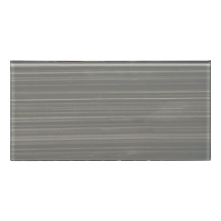 WS Tiles - Sample - Peel & Stick 3" x 6" Glass Subway Tile in Hand Painted Dark Gray