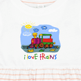 thumbnail image 4 of Inktastic I Love Trains Girls Baby Dress, 4 of 5