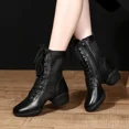thumbnail image 3 of Directamente de fábrica Zapatos de baile cuadrados con suela blanda para las cuatro estaciones Zapatos de baile de marcha militar Botas largas Jazz Latino Moderno, 3 of 4