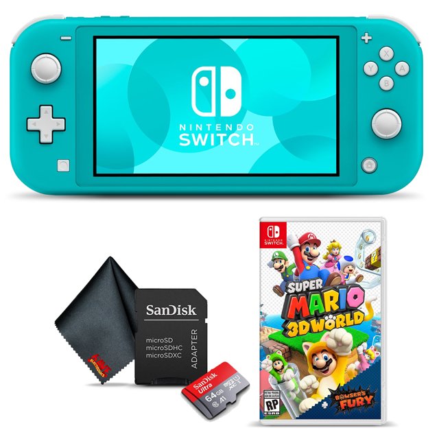 Nintendo Switch Lite (Turquesa) con Juego Super Mario 3D World + Bowser's Fury