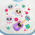 thumbnail image 4 of Inktastic Day of the Dead Owl Sugar Skulls and Guitar Boys or Girls Baby Bib, 4 of 4