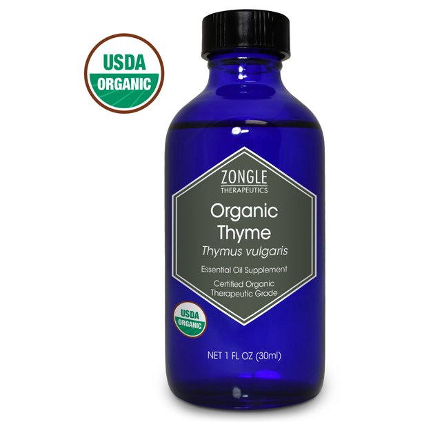 Zongle USDA Certified Organic Thyme Essential Oil, Safe To Ingest