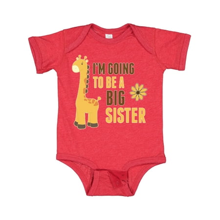 

Inktastic I m Going to Be a Big Sister Giraffe Gift Baby Girl Bodysuit