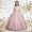 A328 Pink, variant on Girls Floral Lace Flower Girl Dress Sleeveless Tulle Princess Ball Gown Elegant Wedding Guest Party Gown Formal Pageant Dress Toddler First Communion Gown Kids Birthday Evening Party Dresses