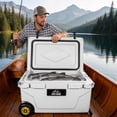 thumbnail image 5 of imerelez 65 Quart White Cooler, Ultra-Tough Hard Shell Ice Chest – Heavy-Duty Insulated Portable Cooler with 6-Day Ice Retention for Camping, Job Site, Tailgating, Beach & Fishing, 5 of 8