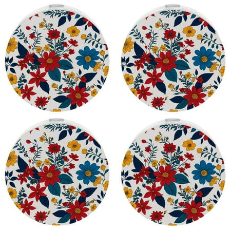 

YZUOUZY Lamp for Bedroom Bedside Lamp a Set of 4 Seamless Floral