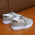 thumbnail image 5 of Toddler Girl Boots,Girls Fashion Sneakers with Flashing LED Lights Sparkly Casual Shoes Breathable Platform Sole Comfortable Kids Shoes for Play and Nighttime,Toddler Snow Boots,Silver,5-5.5 Years, 5 of 9