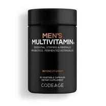 Codeage Men’s Daily Multivitamin Supplement, 25  Vitamins & Minerals For Adults, Organic Whole Foods Vitamins For Men, Vitamin A, B Vitamins, Vitamin C, D, E, K, Probiotic, Zinc, Omega-3, 30 Capsules