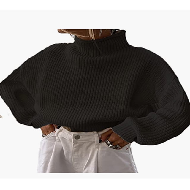 MesaSe Femmes Pulls Col Rond Épaule Longue Manches Solides Couleur en Vrac Pull Tricot Pulls Gris M