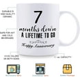 thumbnail image 5 of 7 Month Anniversary Mugs for Girlfriend Boyfriend - Seven Month Anniversary Mug for Him Her Couple Lovers - 7 Months Down A Lifetime To Go Happy Anniversary Mug - 11 oz Coffee Mug, 5 of 7