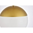 thumbnail image 4 of Eclipse 1 Light Brass Pendant With Frosted White Glass, 4 of 5