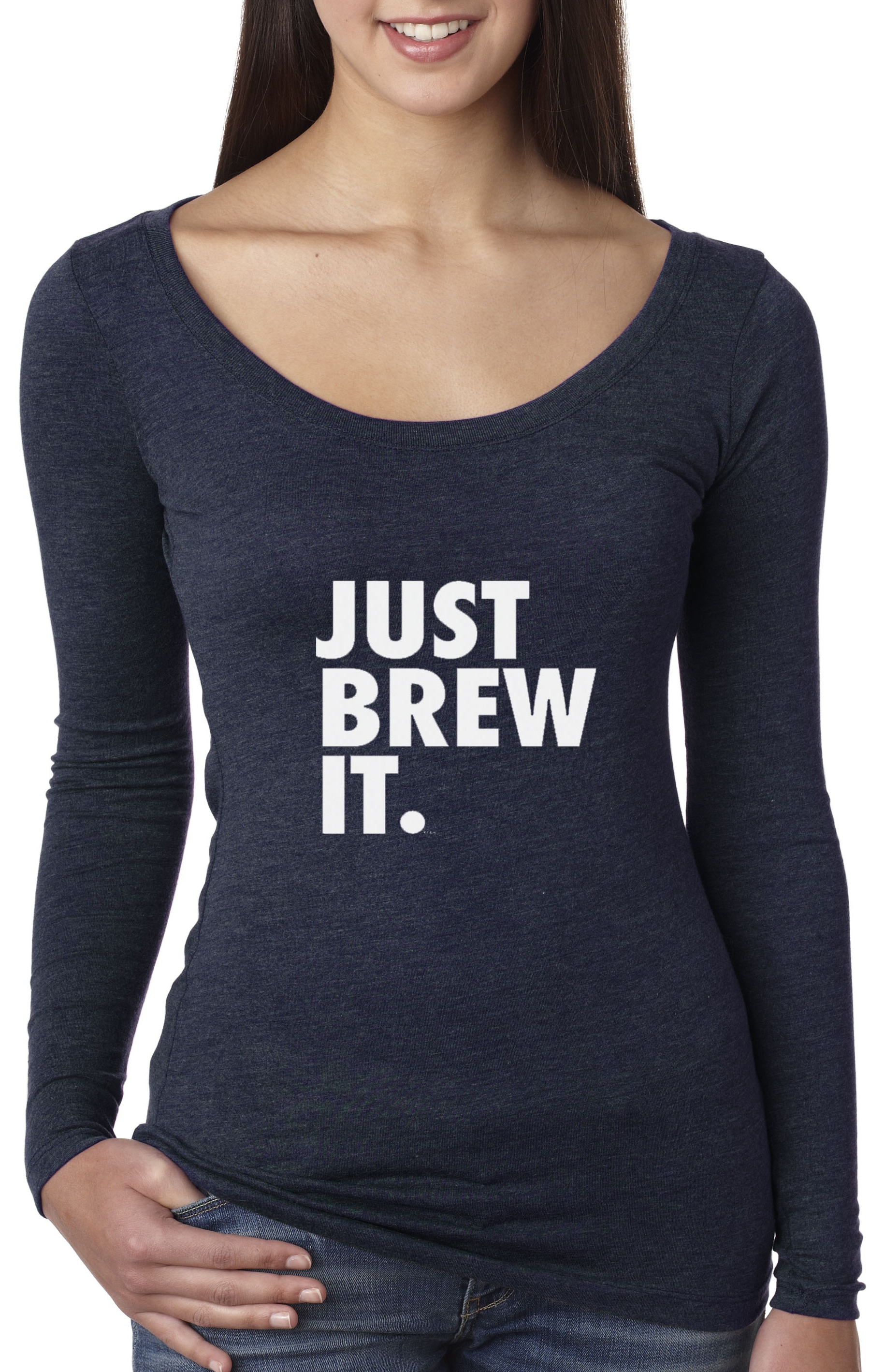 T-Shirt Just Brew It Nike Parody Coffee 