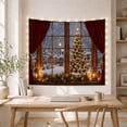 thumbnail image 5 of Armchair Bookshelf Cat with Window Looking Onto Snowy, Cozy Dark Academia for Book Lovers, Reading Nook Wall Decor, Christmas Gift, Tapestry Wall Hanging for Bedroom and Dorm, 5 of 7