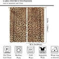 thumbnail image 2 of Sexy Leopard Print Curtains Brown Animal Texture Wild Animals Print Curtain with Rod Pocket for Living Room Apartment Home Decor Drapes Window Treatments 2 Panels Set 52x63 Inch, 2 of 4