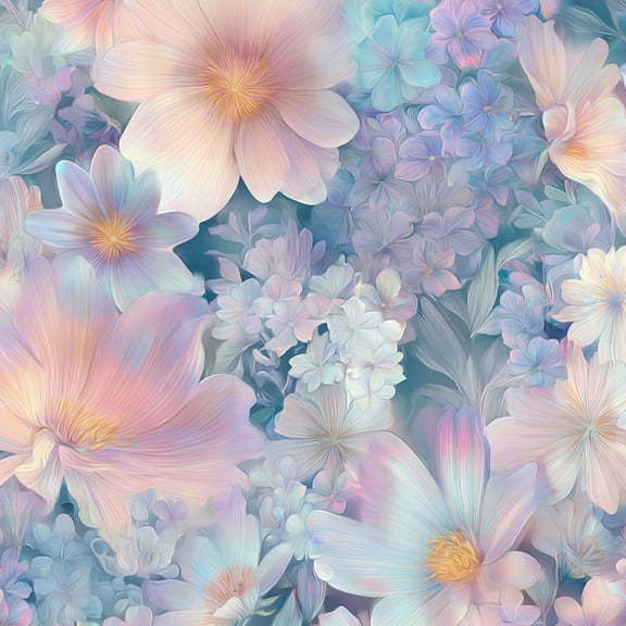 Peel and Stick Wallpaper Pastel Floral Soft Blooms Dreamy Hues Wall Mural 23.6in x 9.8ft Self Adhesive Removable Wall Paper Renter Friendly Wallpaper for Bedroom Living Room Cabinets