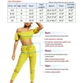 thumbnail image 7 of FANCYINN Women's Off Shoulder Two Piece Crop Top Tracksuit Outfits Set Short Sleeve Cute Jumpsuits with Pockets Neon Yellow M, 7 of 7