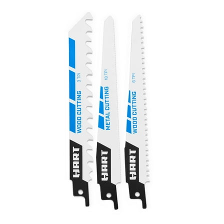 HART 3-Piece 6-Inch All Purpose Reciprocating Saw Blades