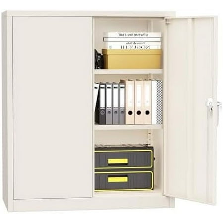

YPZBLDV Lockable Cabinet with 2 Drawers 36 Metal Cabinet with Locking Doors and Adjustable Shelves Black Metal Locking Cabinet for Home Office Garage School