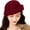 Red, variant on Bowknot Elegant Top Hats for Women Wedding Party Warped Beret Cap Ladies Winter Floppy Felt Fedoras