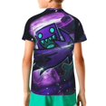 thumbnail image 2 of Geometry Dash Spaceship Youth Kids Fashion T-Shirt Graphic Short Sleeve Shirt Tees Teenage T-Shirt For Boy Girl, 2 of 9