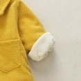 thumbnail image 5 of Umfun Baby Corduroy Collared Romper - Warm Button Down One-Piece Jumpsuit with Flap Pockets and Cuffed Sleeves Trendy Fall Winter Outfit for Infant Boys Girls, 5 of 8