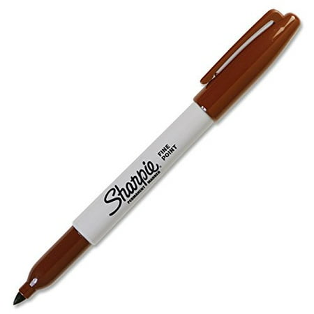Sharpie Permanent Marker Pens - Sharpie Pen Style Permanent Marker - Marker Point Style: Point - Ink Color: Brown - 1 Each
