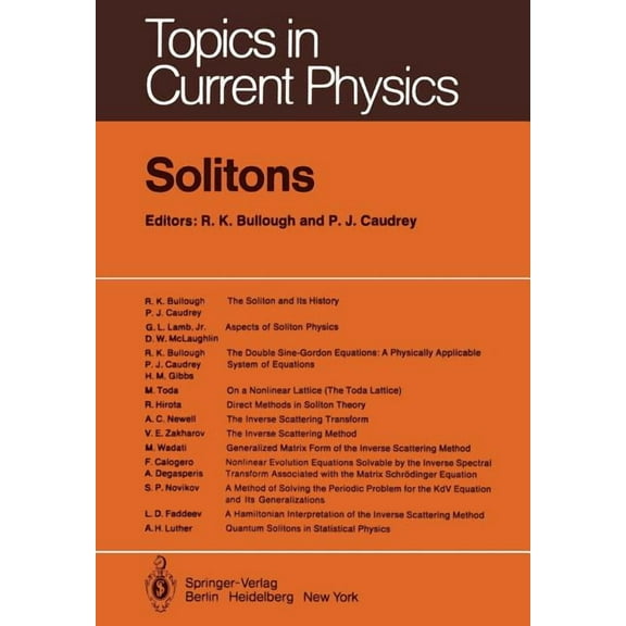 Topics in Current Physics Solitons, Book 17, (Paperback)