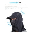 thumbnail image 5 of K-Digital Roll-up Mesh Sun Hat with Detachable Face Mask – UV Protection for Men and Women, Black, 5 of 8