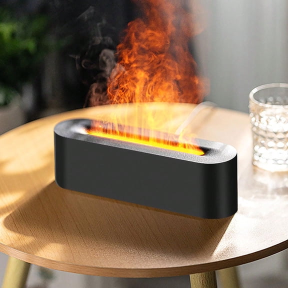 1PC USB 150ml Flame Aroma Diffuser, Colourful Realistic Fire Night Light Essential Oil Aromatherapy Air Humidifier Ultrasonic Atomizer Sprayer, Suitable For Home Living Room Desktop Gift Use