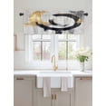 thumbnail image 2 of Valances for Windows Abstract Gold Black Rod Pocket Cafe Window Treatments Valance Curtains for Kitchen Bathroom Laundry Basement Windows 54"x18", 2 of 9