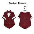 thumbnail image 7 of Harikaji Small Dog Tuxedo Suit with Bow, Dog Wedding Formal Suit with Leash Hole, Dog Festival Costume Coat Prince Gentleman Clothes for Small Medium DogsRed M:Chest Girth 15.7",Weight 6-8LB, 7 of 7